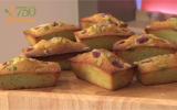 Financiers aux pistaches et aux framboises