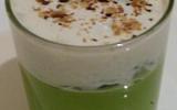 Panna cotta de petit pois, chantilly de roquefort Papillon