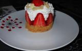 Fraises chantilly-vanille et sa génoise aux palets bretons