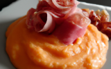 Purée de pommes de terre-carottes et son habit de jambon de Parme