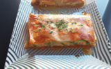 Lasagnes aux deux saumons et aux poireaux