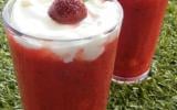 Gaspacho de fraises et sa chantilly au basilic