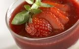 Panna cotta Soupe de fraises