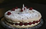 Gâteau d'anniversaire aux framboises