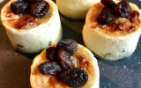 Mini cheesecake sucré/salé au roquefort & raisin blanc