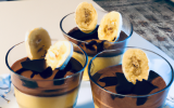 Verrines de mousse au chocolat à la banane