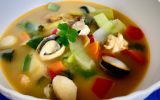 Soupe de coquillages et légumes