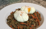 Salade de lentilles et saumon fumé