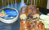 Cake boudin noir, camembert et lait cru