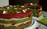 Cake vert et rouge