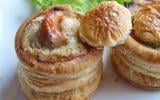 Vol au vent au saumon frais et noix de Saint Jacques