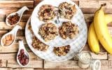 Cookies aux flocons d'avoine, bananes et cranberries