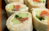 Makis de saumon fumé, concombre à la Philadelphia