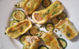 Roulé de poulet aux courgettes