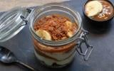 Bocal à la banane, spéculoos et confiture de lait