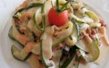 Tagliatelles de courgettes au saumon rapides