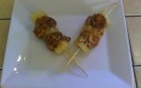 Brochettes épicées de dinde et ananas