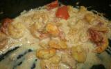 Crevettes au lait de coco curry