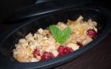 Papillote de fruits cannelle au crumble