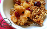 Crumble aux céréales, pommes et canneberges