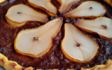 Tarte poire choco amandes