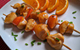 Brochette de poulet à l'orange