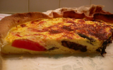 Tarte aux boudin, tomates et mozzarella