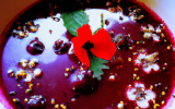 Soupe de fruits rouges aux coquelicots