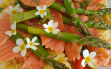 Salade de Farfalle au saumon et asperges