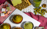 Mousse De Thé Vert Matcha, spéculoos, pistache et son muffin miel épices