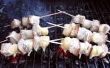 Brochettes pain-fromage pour bbq