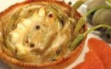 Tarte aux asperges sauvages et amandes fraiches