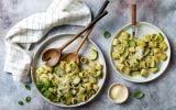 Pâtes au pesto et courgettes