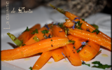 Carottes fondantes au cumin et fleurs sauvages de Provence