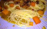 Carrelet au pamplemousse et spaghettis complet