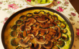 Flan de courgettes et champignons