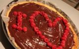 Tarte au chocolat et framboises à la crème de thé