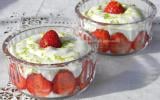 Mousse légère au citron vert et aux fraises