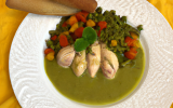 Poulet et sauce verte