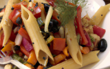 Salade de Mezze Penne aux légumes méditerranéens