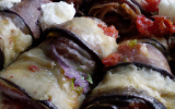 Roulades d'aubergine, bœuf,  tomates séchées mozzarella