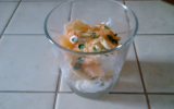 Verrine au fromage frais et saumon fumé