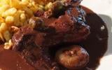 Civet de lapin sauce au sang