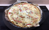 Tarte aux courgettes, tomates et chèvre