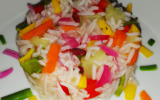 Salade de riz colorée