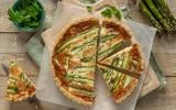 Quiche au saumon et aux pointes d'asperges