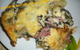 Gratin de blettes et aux 2 jambons et son fromage raclette