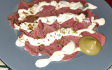 Carpaccio de bœuf et sa mayonnaise maison