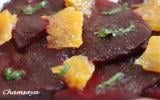 Carpaccio de betteraves et d'orange