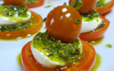 Tomates au chèvre et pesto